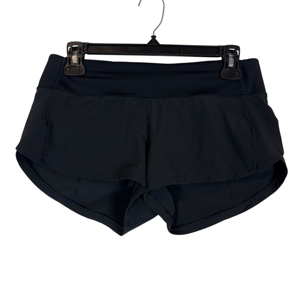Lululemon Shorts Womens 4 Black 2 Inseam Running Lined Athletic Drawstring